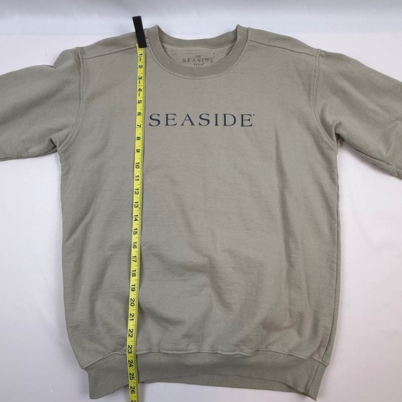 The Seaside Style Womens Medium Sage Green Graphic Crewneck Sweatshirt USA Made - Picture 8 of 9